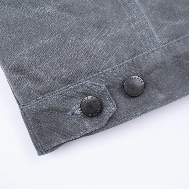 Freenote Cloth Riders Jacket Waxed Canvas - Charcoal