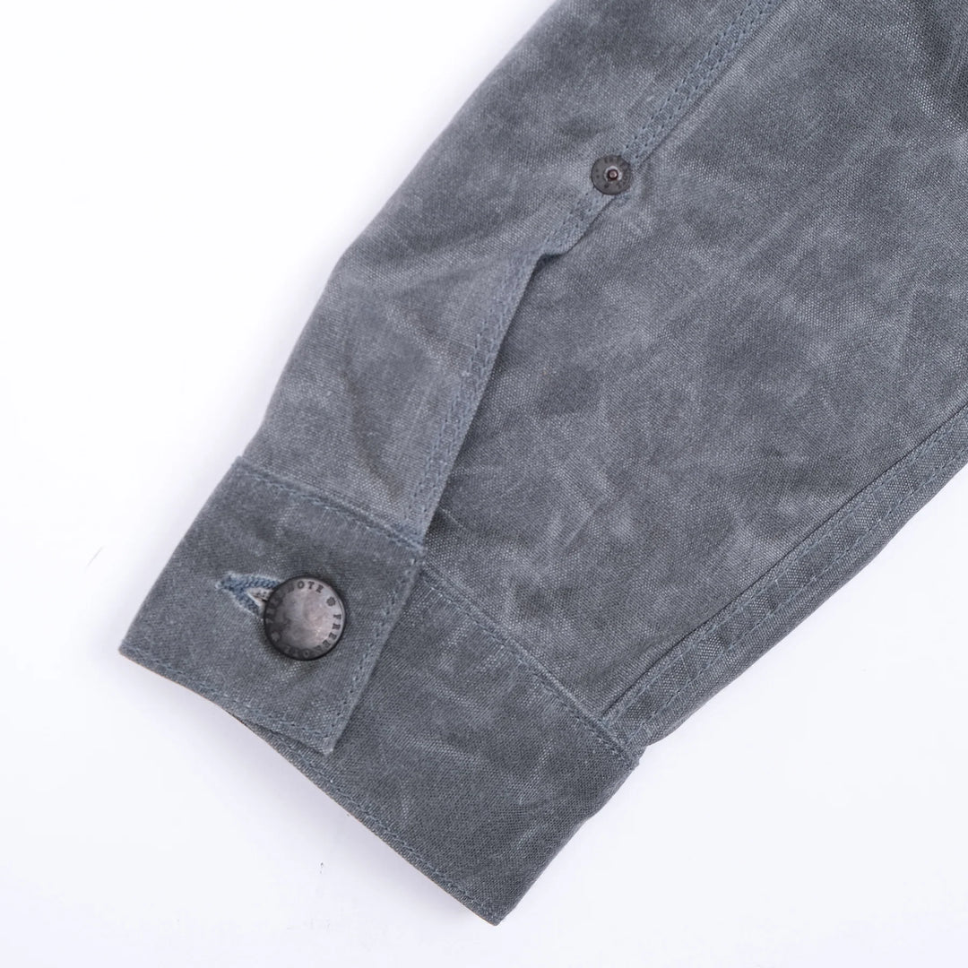 Freenote Cloth Riders Jacket Waxed Canvas - Charcoal