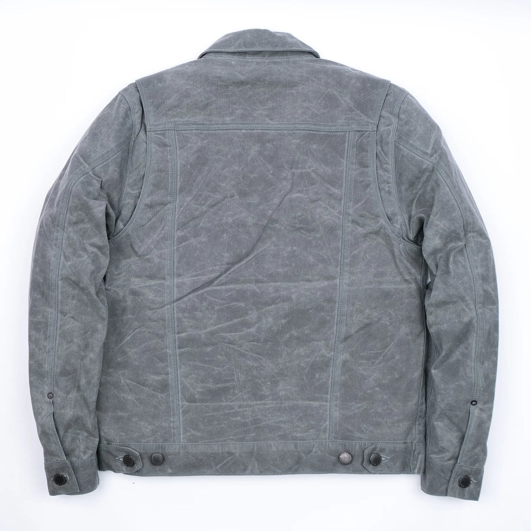 Freenote Cloth Riders Jacket Waxed Canvas - Charcoal