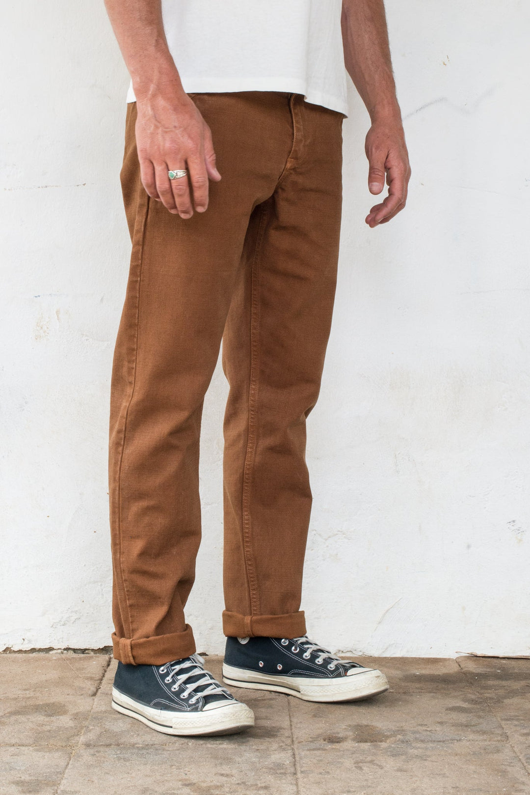 Freenote Cloth Workers Chino Slim Fit 14oz Slub - Rust