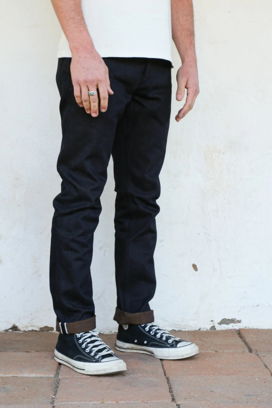 Freenote Cloth Portola Classic Taper 16oz - Indigo Brown Denim