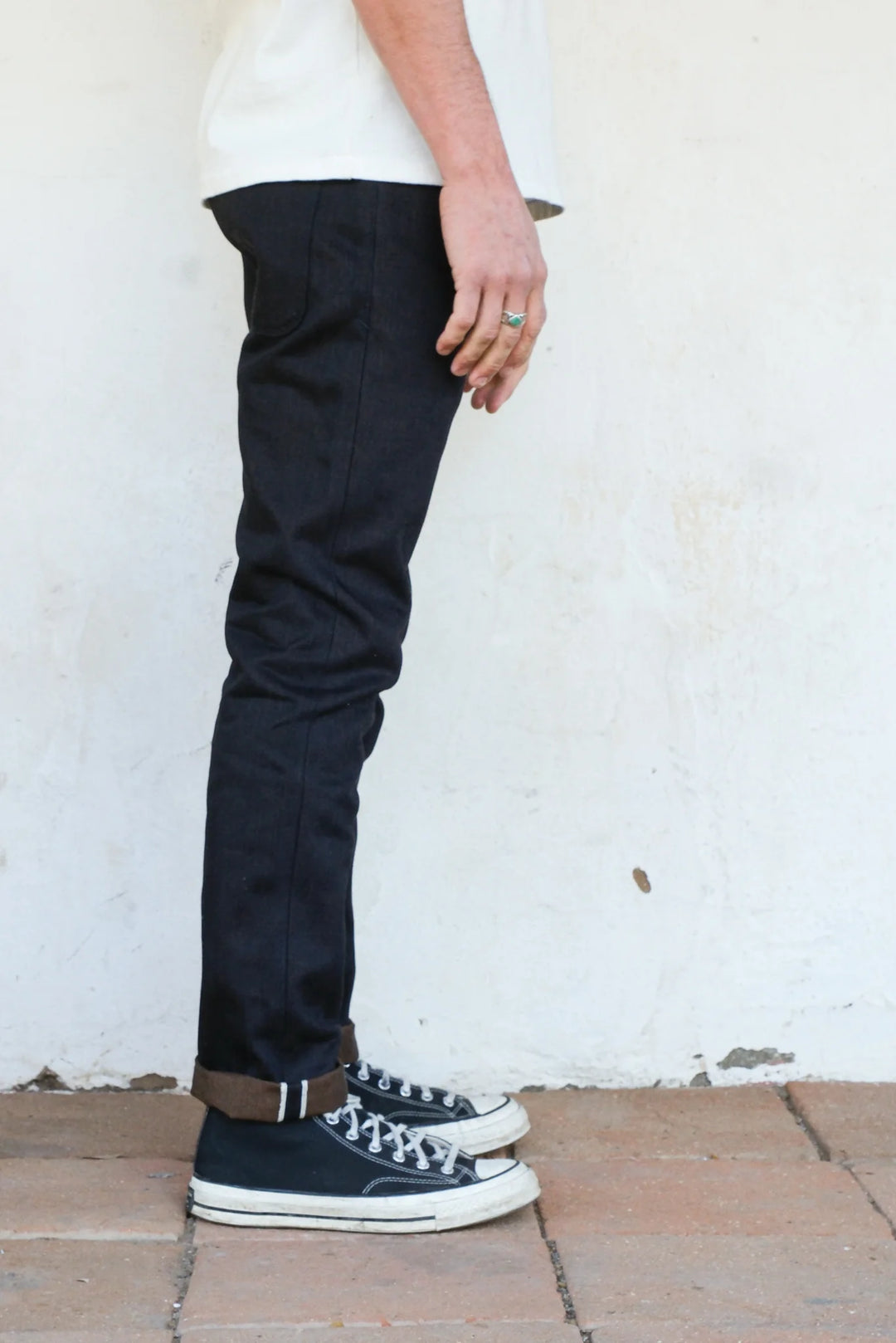 Freenote Cloth Portola Classic Taper 16oz - Indigo Brown Denim