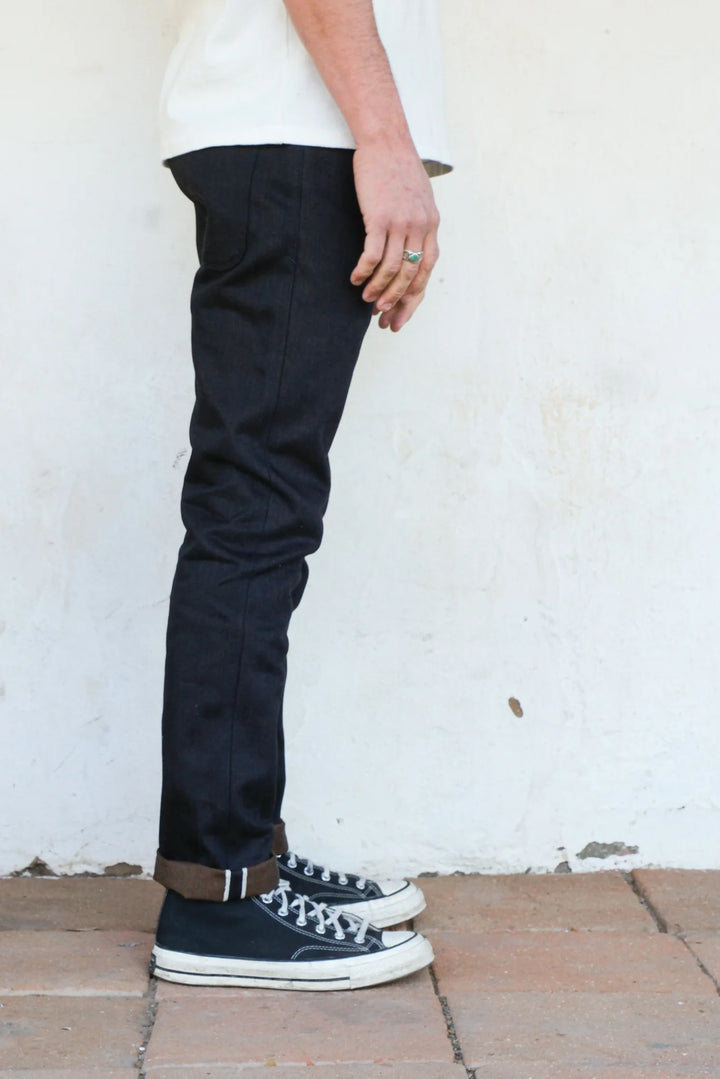 Freenote Cloth Portola Classic Taper 16oz - Indigo Brown Denim