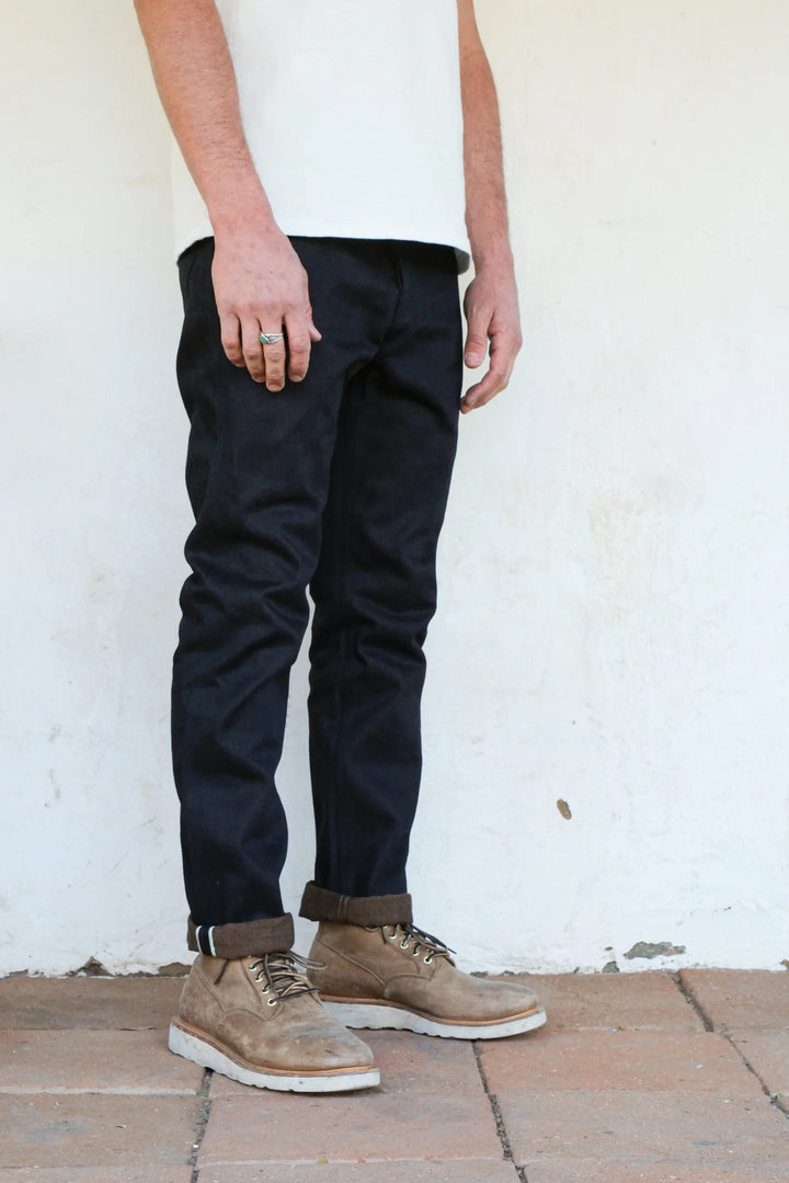 Freenote Cloth Avila Slim Taper 16oz Indigo Brown denim