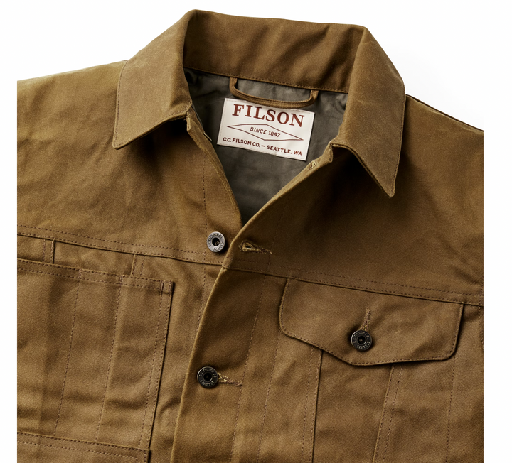 Filson Tin Cloth Short Lined Cruiser Jacket - Dark Tan