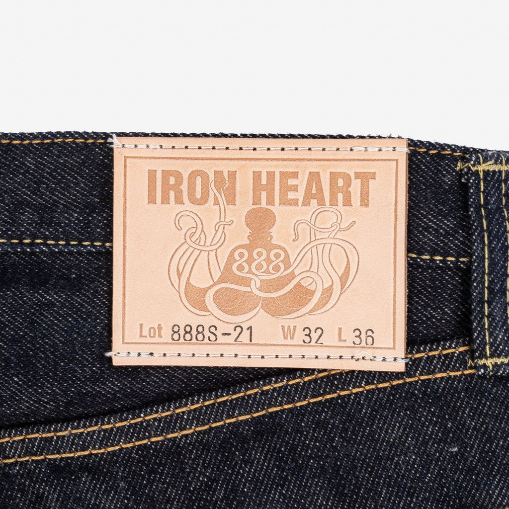 Iron Heart 21oz Selvedge Denim Medium/High Rise Tapered Cut 888 Jeans - Indigo