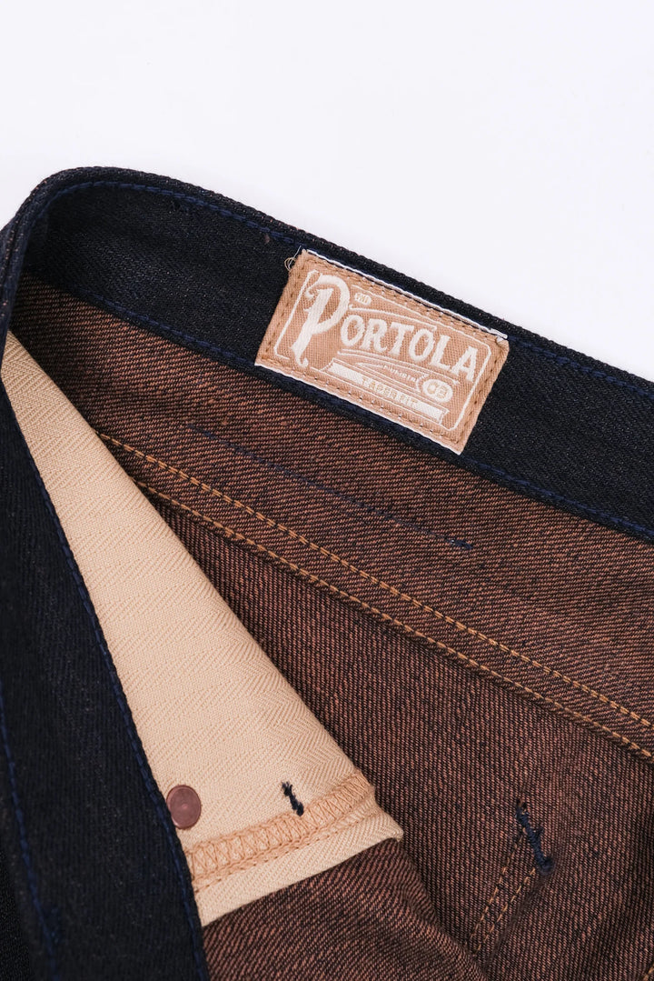 Freenote Cloth Portola Classic Taper 16oz - Indigo Brown Denim