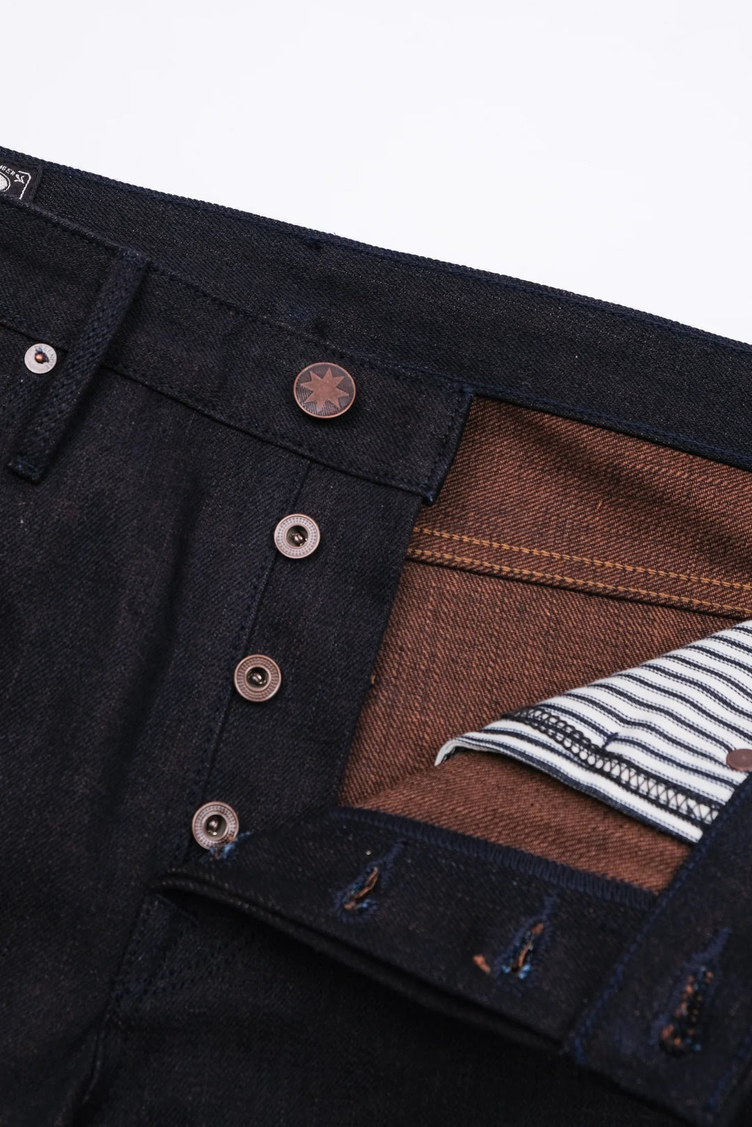 Freenote Cloth Avila Slim Taper 16oz Indigo Brown denim