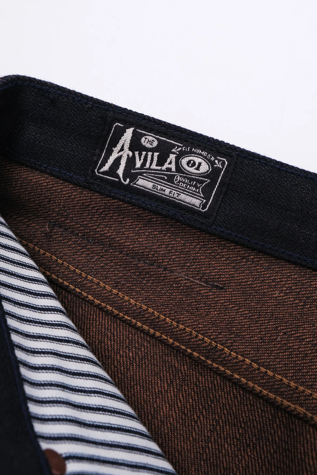 Freenote Cloth Avila Slim Taper 16oz Indigo Brown denim