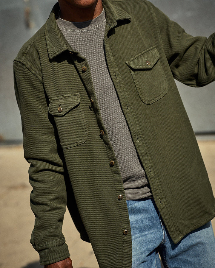 Outerknown Chroma Blanket Shirt - Black Olive