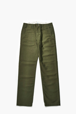 Pure Blue Japan Cotton Moleskin Trousers [1173-OLV] - Olive