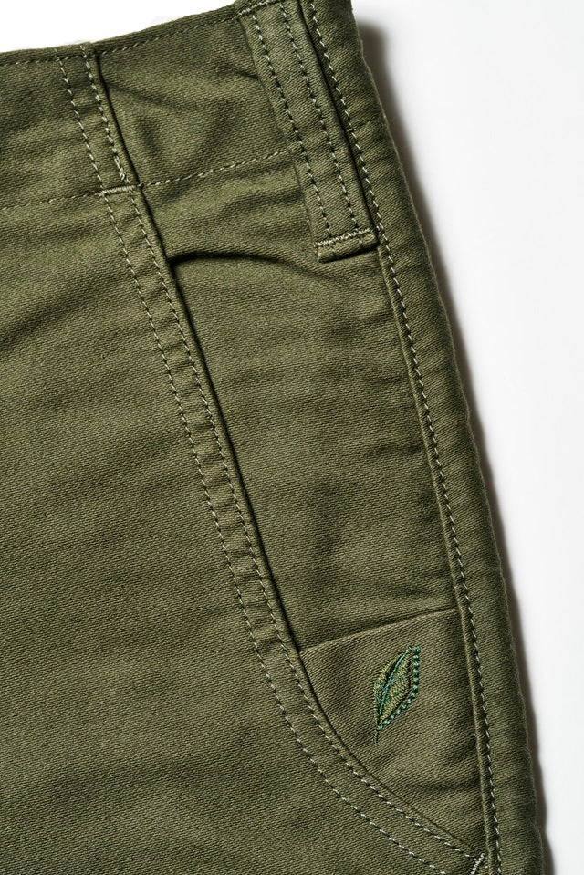 Pure Blue Japan Cotton Moleskin Trousers [1173-OLV] - Olive