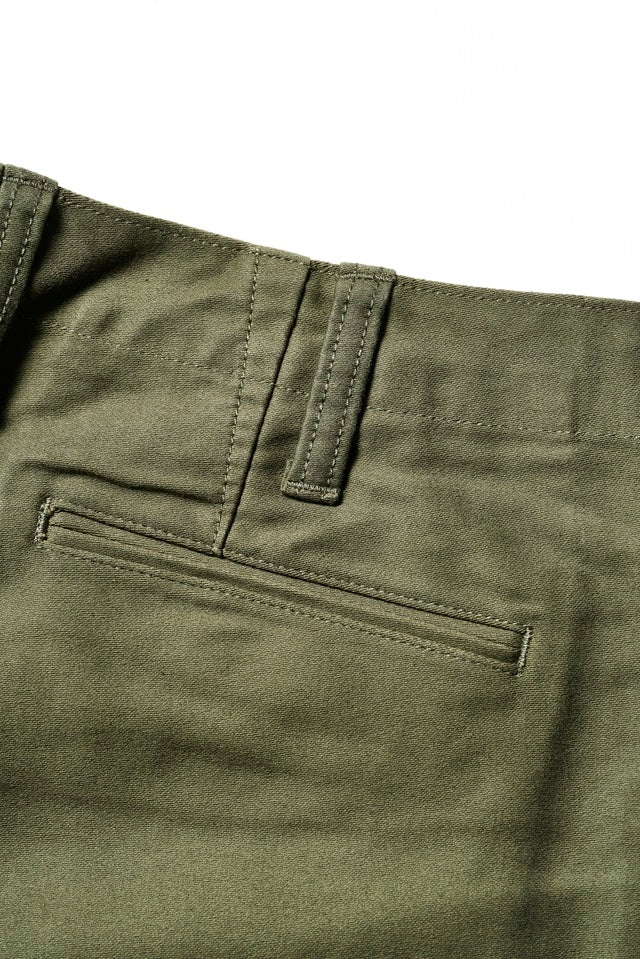 Pure Blue Japan Cotton Moleskin Trousers [1173-OLV] - Olive