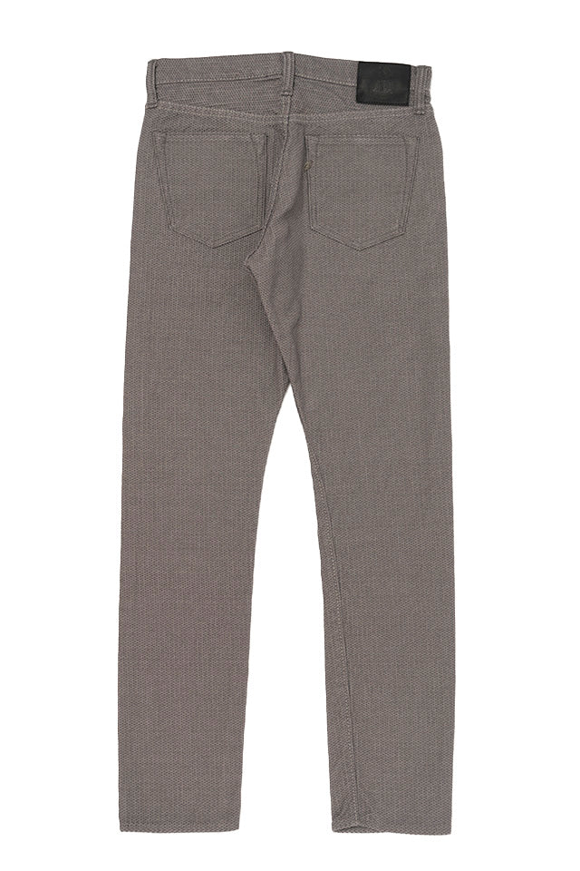 Pure Blue Japan Woven Sashiko Relaxed Tapered Pant - Heather gray x Black [1177-GRY]