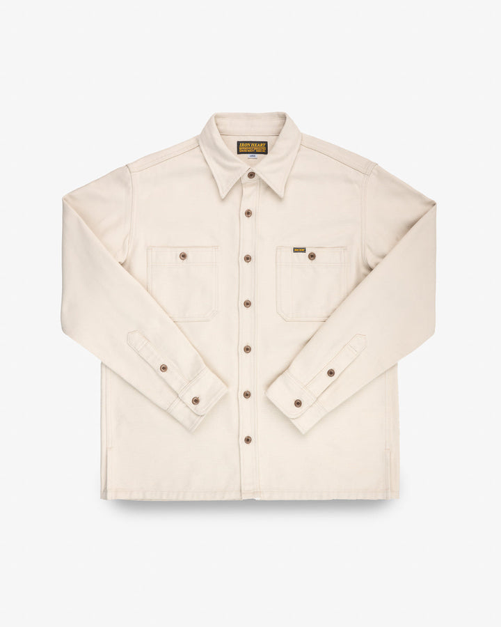 Iron Heart - 13oz Oxford Cloth Work Overshirt in Ivory