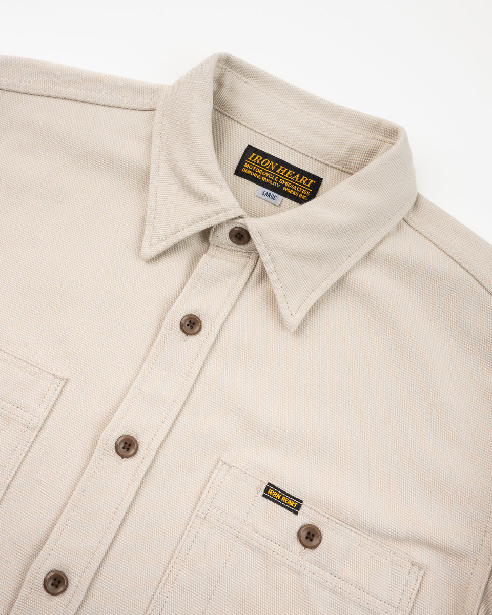 Iron Heart - 13oz Oxford Cloth Work Overshirt in Ivory