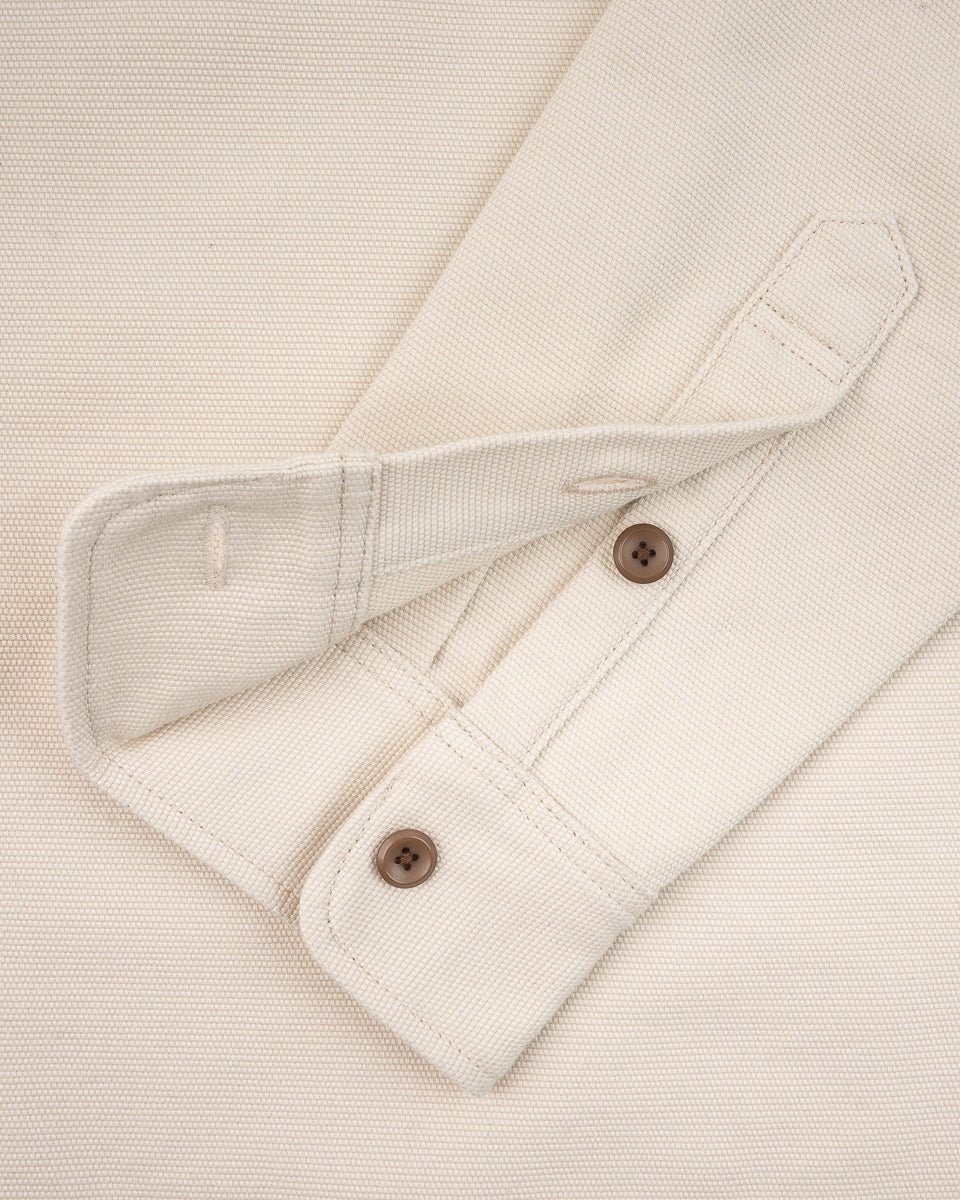 Iron Heart - 13oz Oxford Cloth Work Overshirt in Ivory