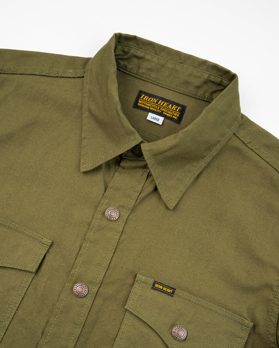 Iron Heart 8oz Military Whipcord CPO Shirt - Olive