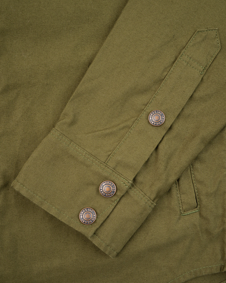 Iron Heart 8oz Military Whipcord CPO Shirt - Olive