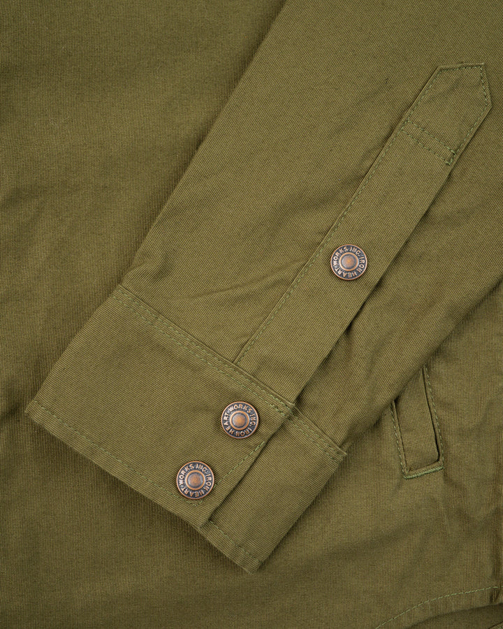 Iron Heart 8oz Military Whipcord CPO Shirt - Olive