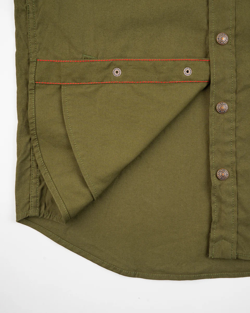 Iron Heart 8oz Military Whipcord CPO Shirt - Olive