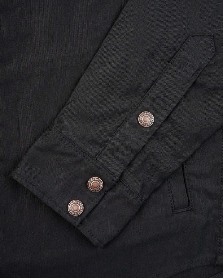 Iron Heart 8oz Military Whipcord CPO Shirt - Black