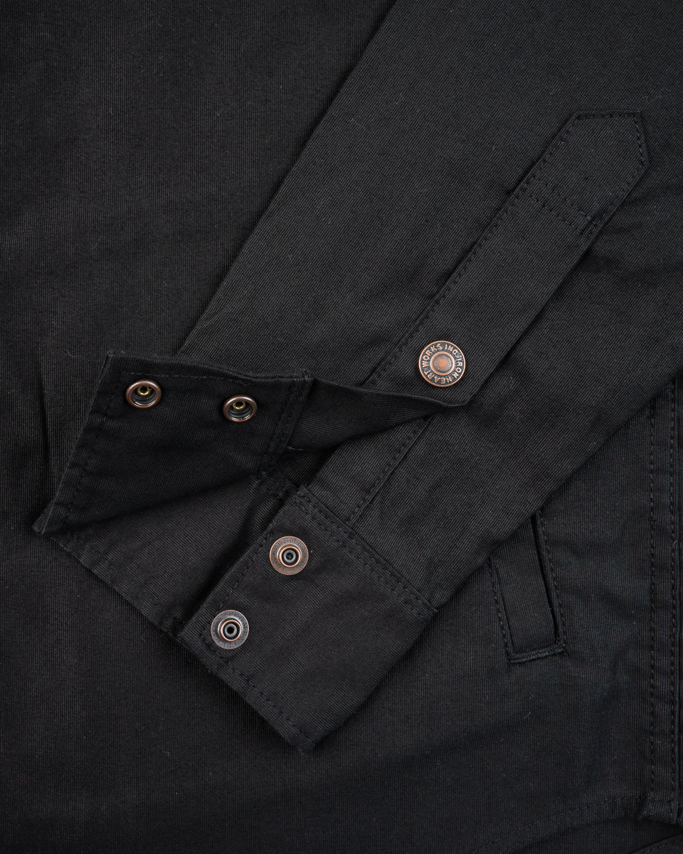 Iron Heart 8oz Military Whipcord CPO Shirt - Black