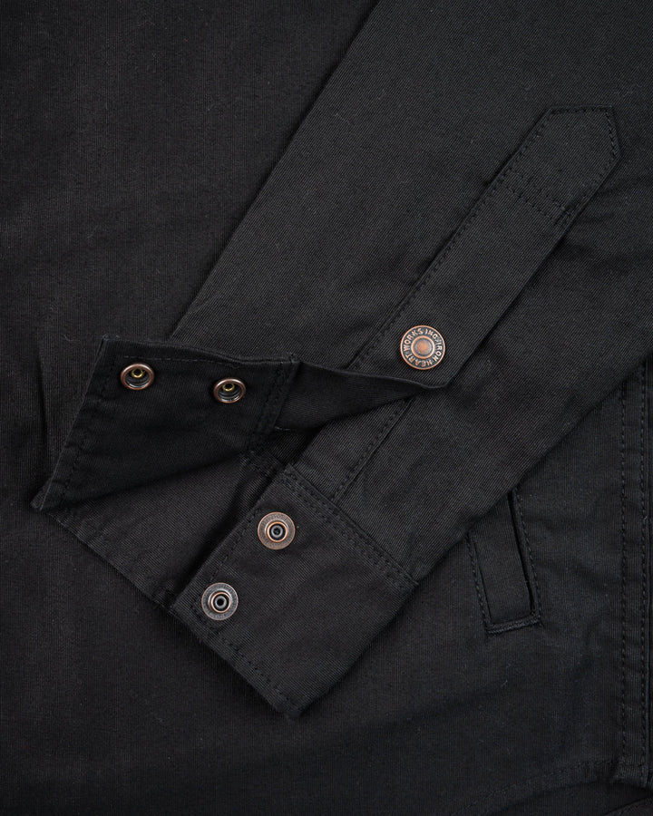 Iron Heart 8oz Military Whipcord CPO Shirt - Black