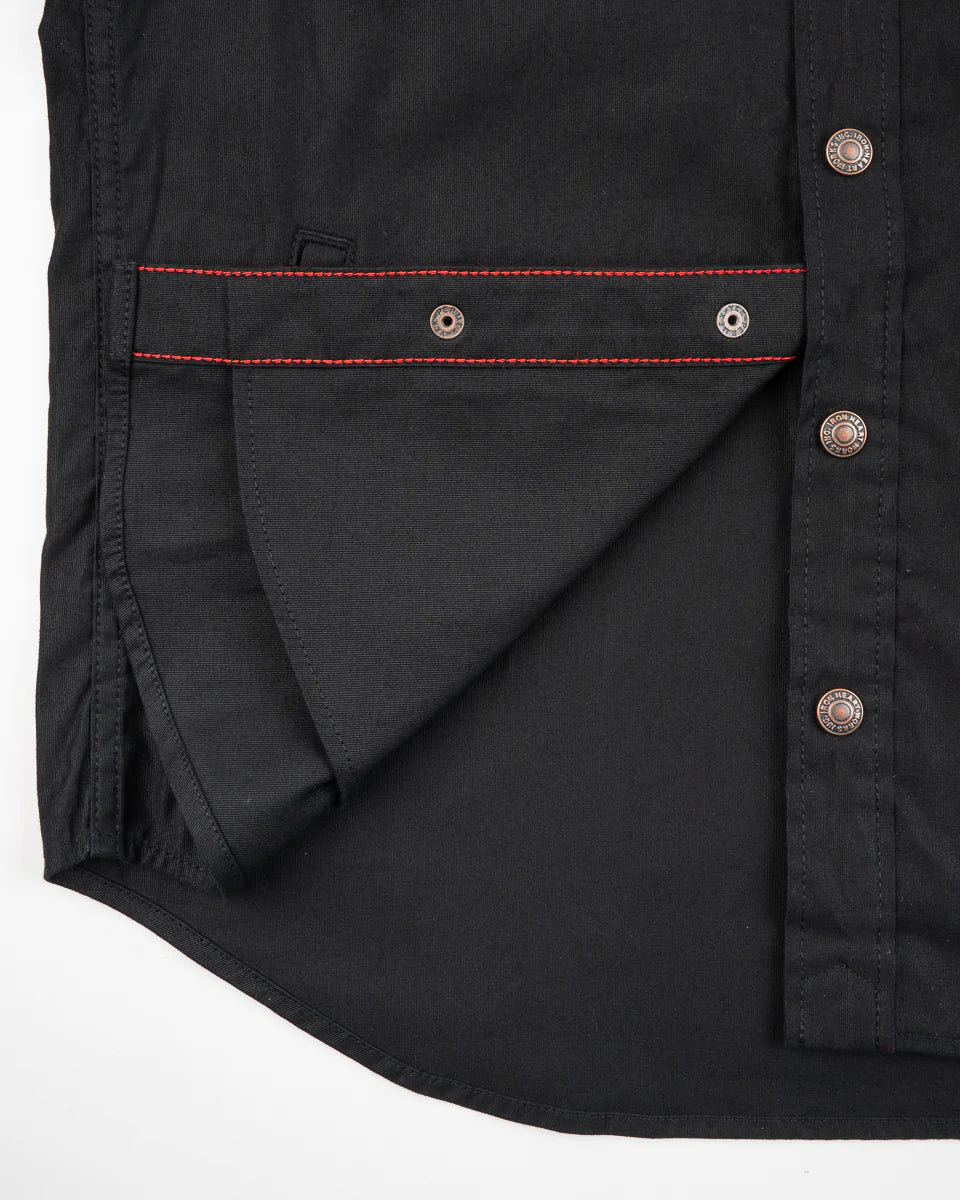 Iron Heart 8oz Military Whipcord CPO Shirt - Black