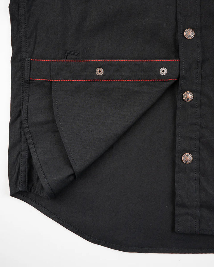 Iron Heart 8oz Military Whipcord CPO Shirt - Black