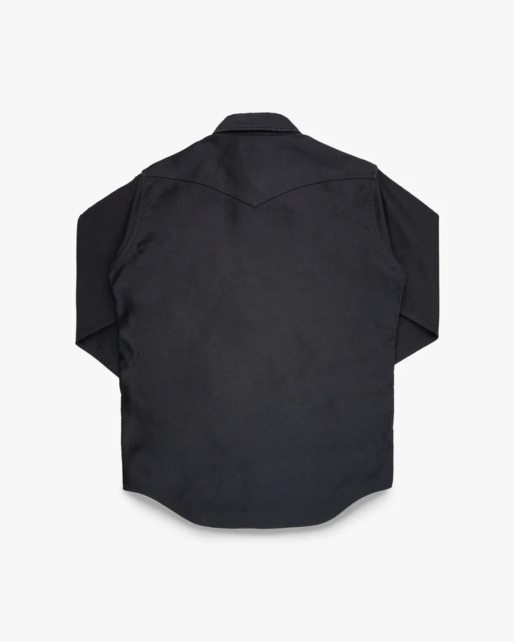 Iron Heart 12oz Military Moleskin Western Shirt - Black