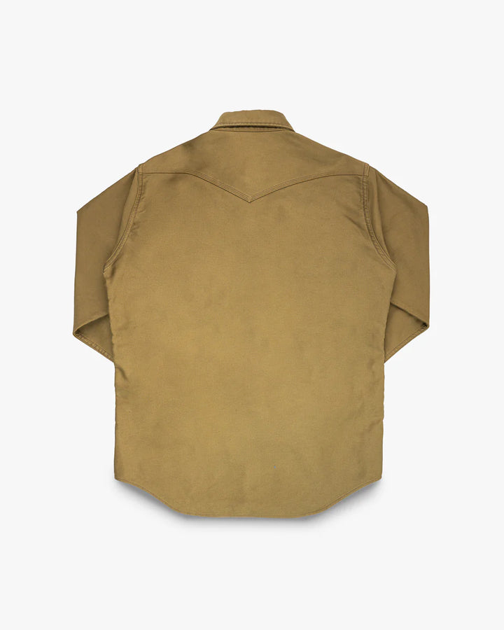 Iron Heart 12oz Military Moleskin Western Shirt - Khaki