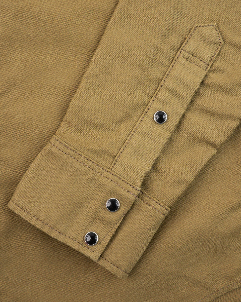 Iron Heart 12oz Military Moleskin Western Shirt - Khaki
