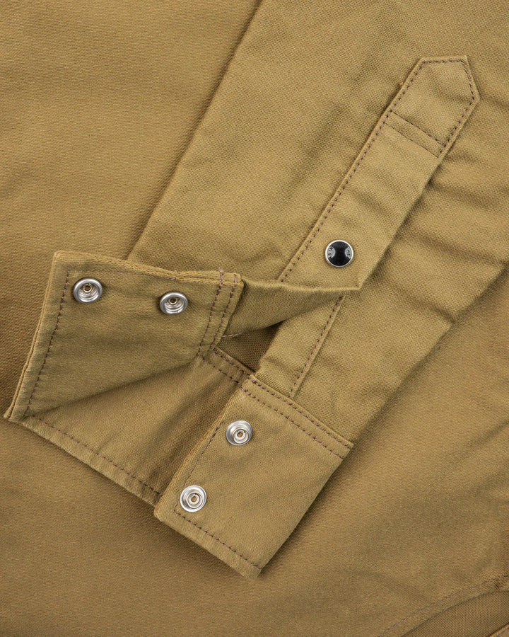 Iron Heart 12oz Military Moleskin Western Shirt - Khaki
