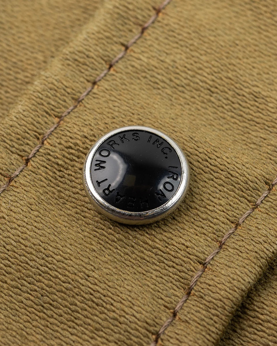 Iron Heart 12oz Military Moleskin Western Shirt - Khaki