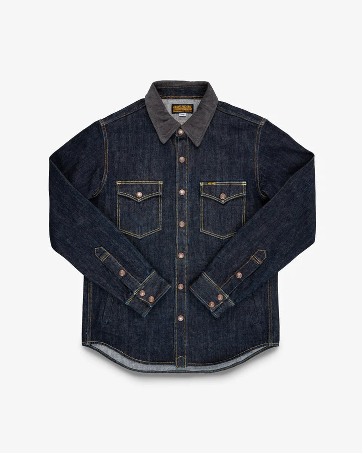 Iron Heart 16oz Selvedge Denim CPO Shirt - Indigo