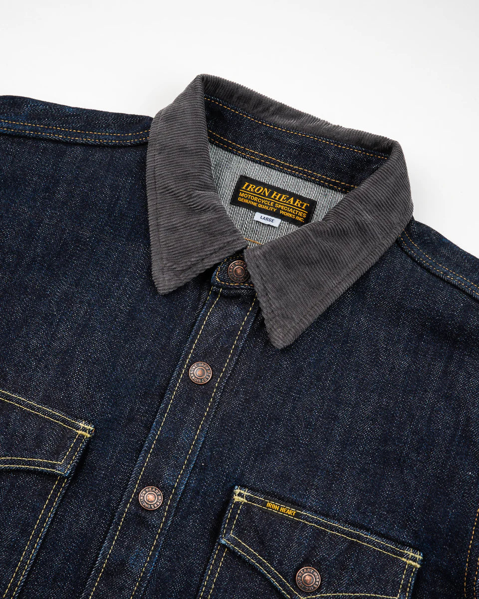 Iron Heart 16oz Selvedge Denim CPO Shirt - Indigo
