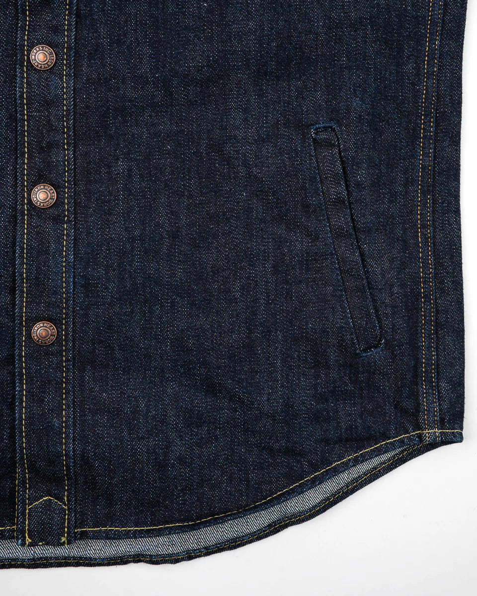 Iron Heart 16oz Selvedge Denim CPO Shirt - Indigo