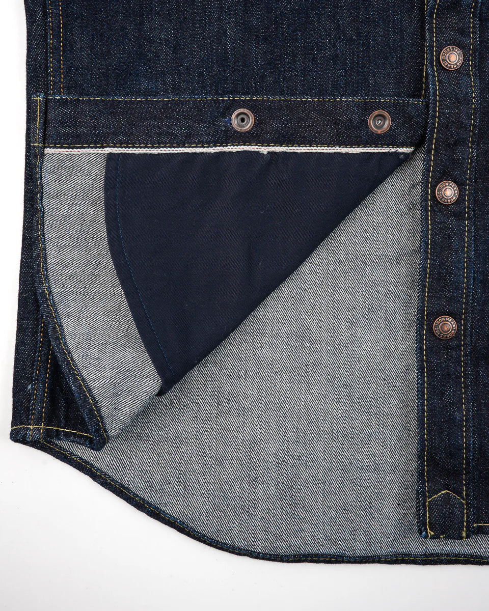Iron Heart 16oz Selvedge Denim CPO Shirt - Indigo