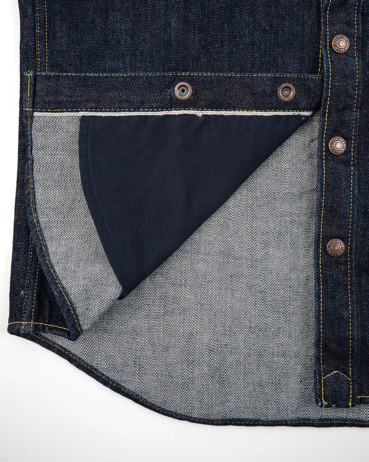 Iron Heart 16oz Selvedge Denim CPO Shirt - Indigo