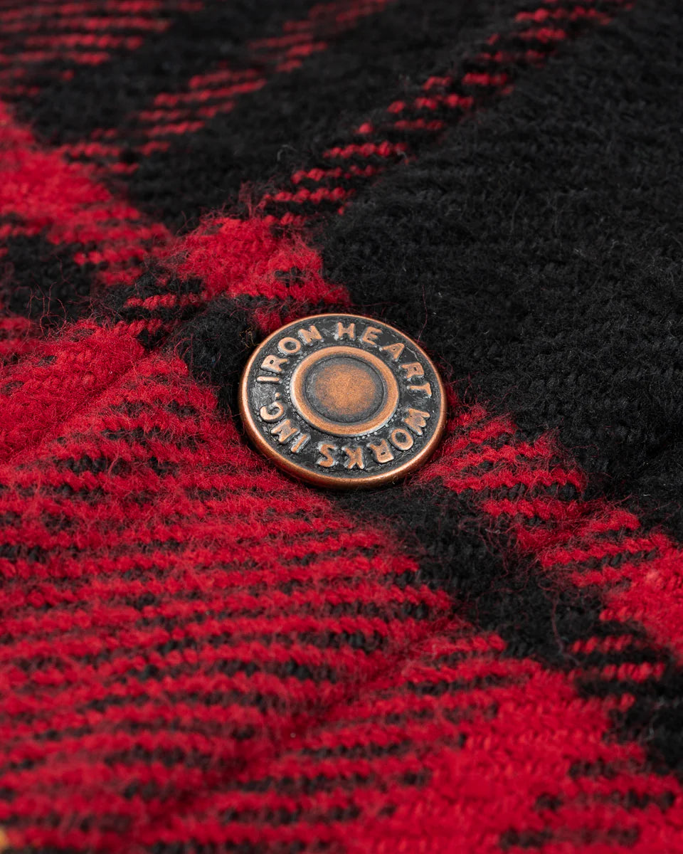 Iron Heart Heavy Flannel Rider’s Overshirt - Red