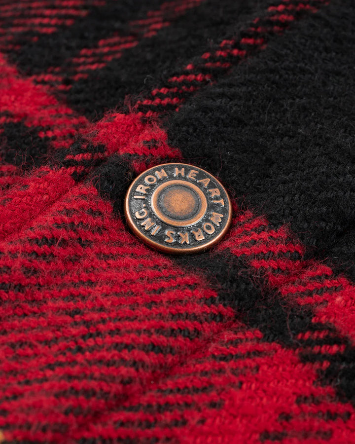 Iron Heart Heavy Flannel Rider’s Overshirt - Red