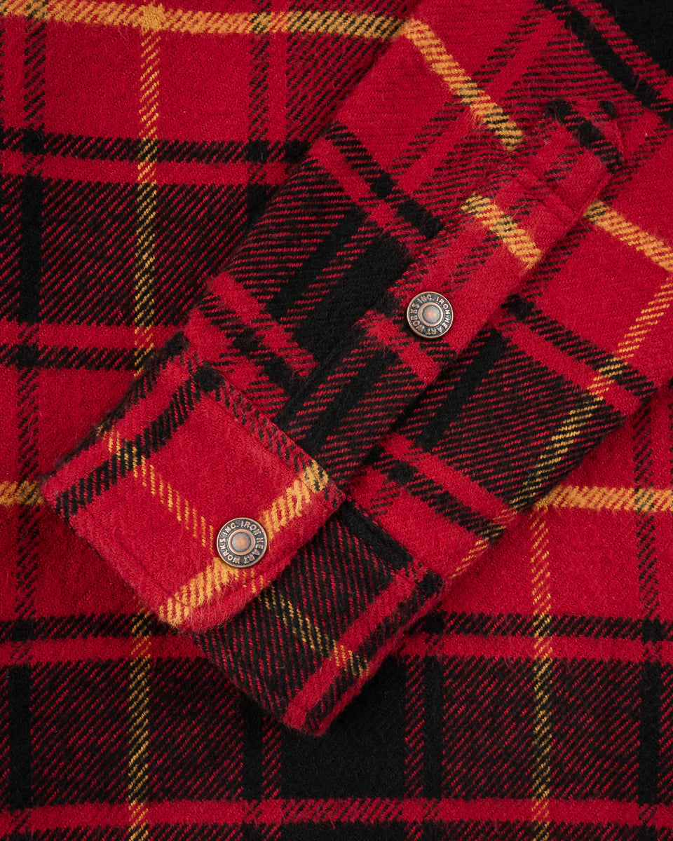 Iron Heart Heavy Flannel Rider’s Overshirt - Red