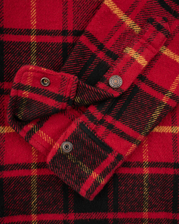 Iron Heart Heavy Flannel Rider’s Overshirt - Red