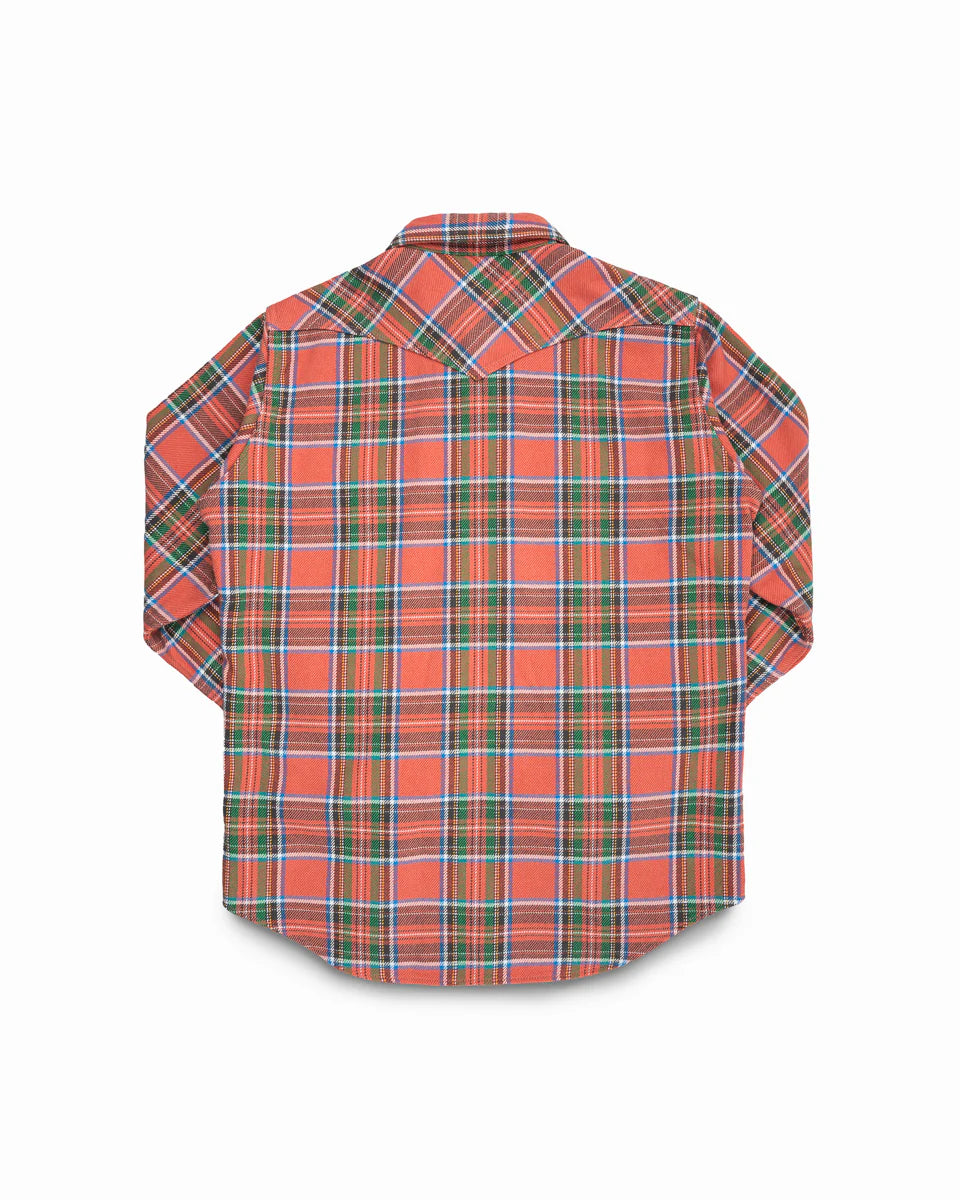 Iron Heart Ultra Heavy Flannel American Check Western Shirt - Red "The Watermelon Man"