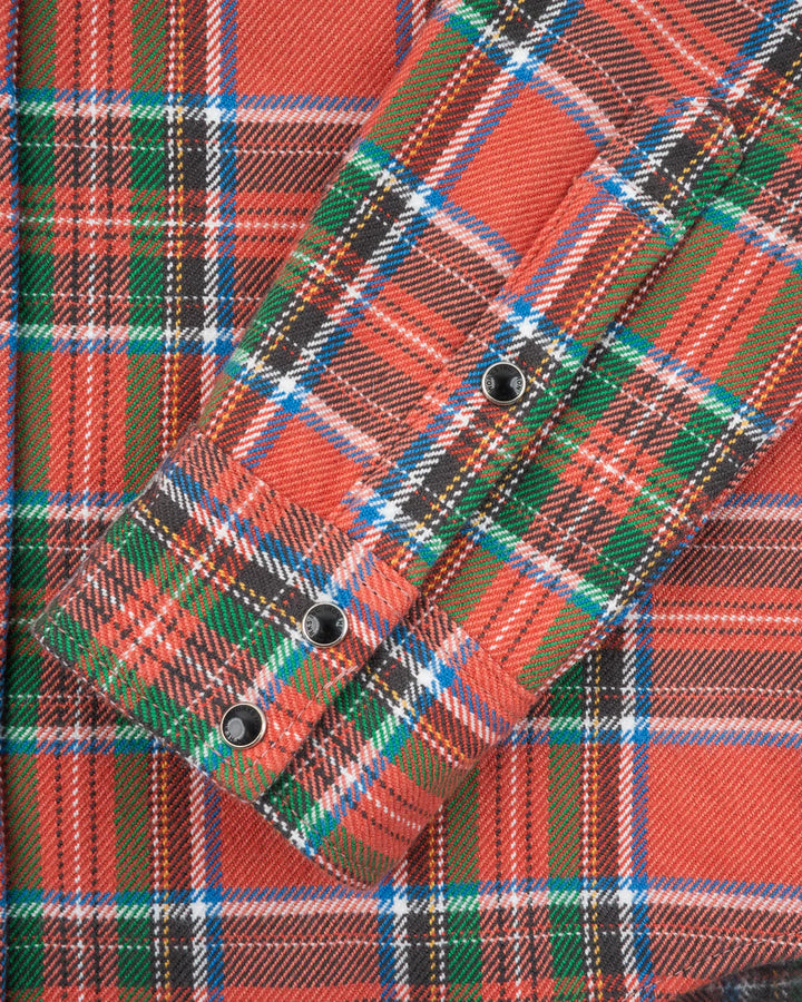 Iron Heart Ultra Heavy Flannel American Check Western Shirt - Red "The Watermelon Man"