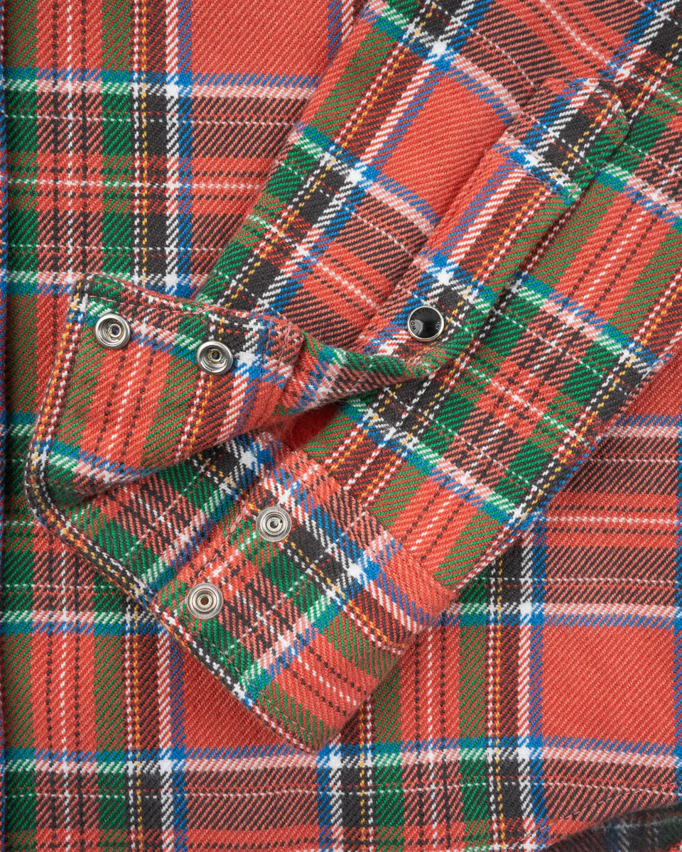 Iron Heart Ultra Heavy Flannel American Check Western Shirt - Red "The Watermelon Man"