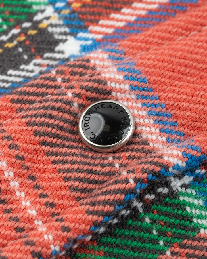 Iron Heart Ultra Heavy Flannel American Check Western Shirt - Red "The Watermelon Man"