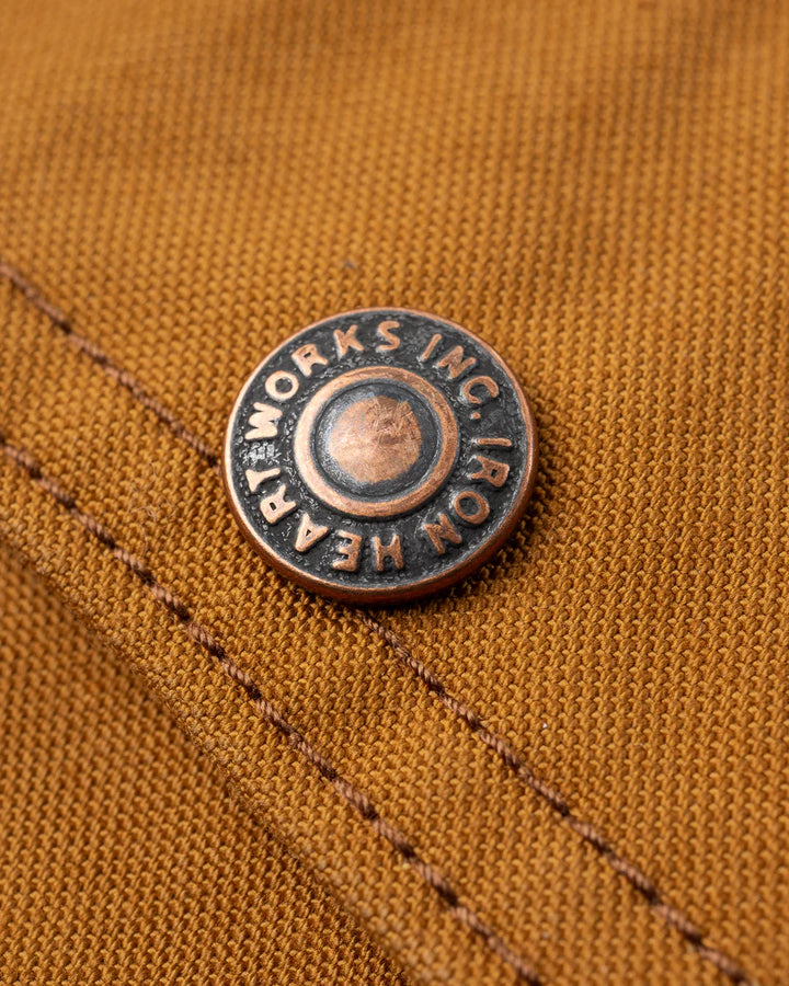 Iron Heart 10oz Kurashikizome Organic Cotton Duck Chore Jacket - Brown