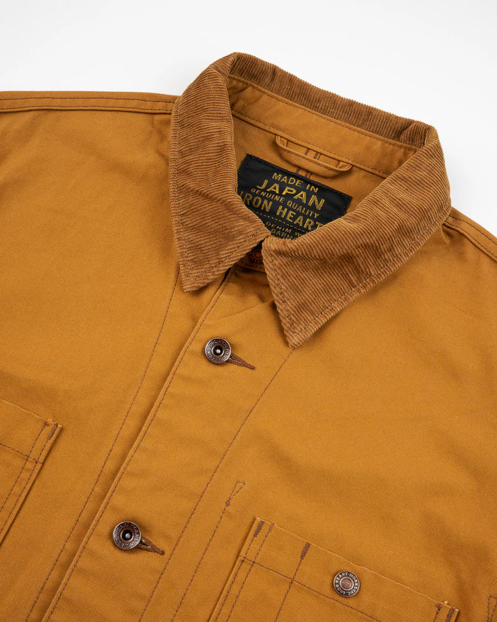 Iron Heart 10oz Kurashikizome Organic Cotton Duck Chore Jacket - Brown